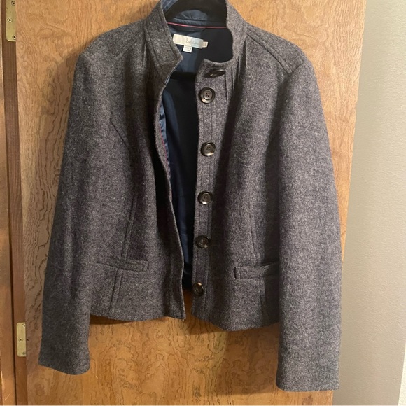 Boden Wool Blazer High Collar Sz 16 - Picture 6 of 10